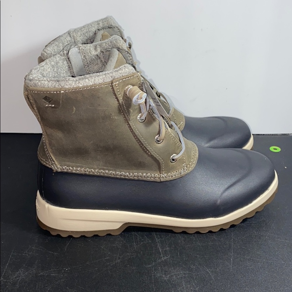 LADIES SPERRY MARITIME REPEL GREY WATERPROOF BOOTS - Picture 2 of 11